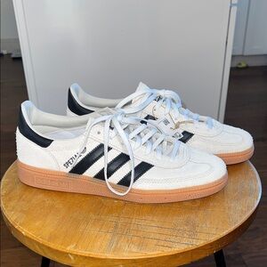 adidas Originals Handball Spezial rubber sole sneakers in cream and black